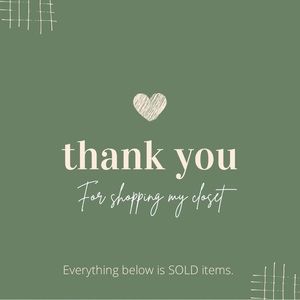 SOLD ITEMS LISTED BELOW